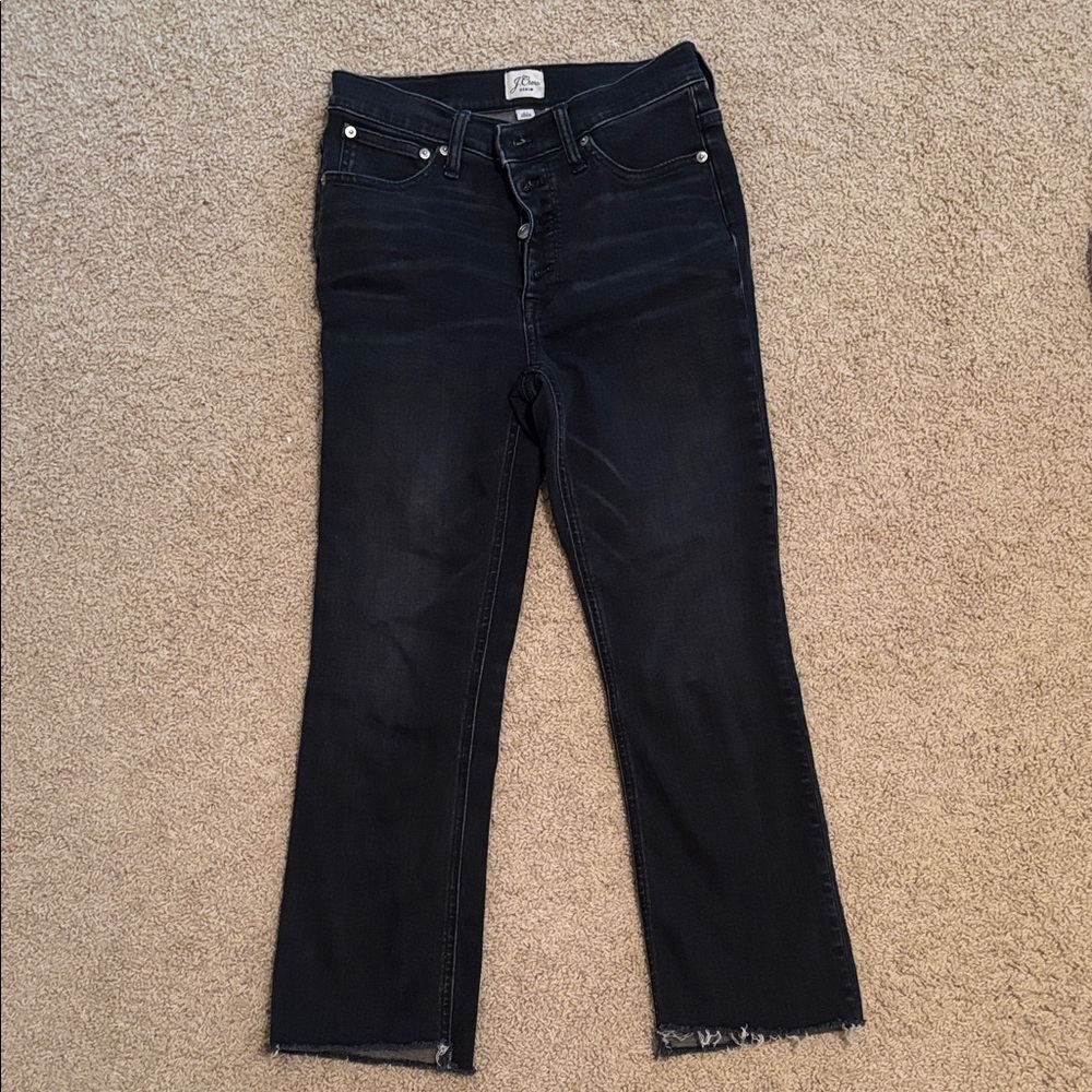 J Crew black button up crop jeans size 27 great condition